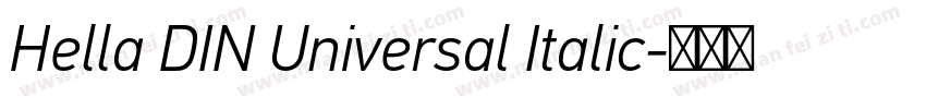 Hella DIN Universal Italic字体转换